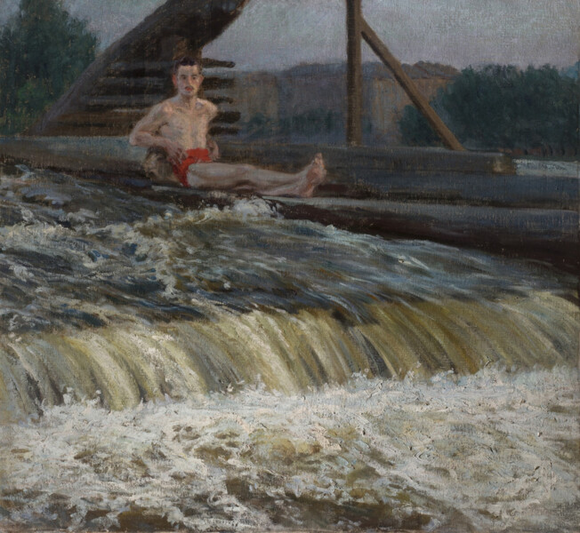 Miloš Jiránek - Jez u Palackého mostu II., 1905